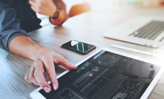A Gurgaon web design company expert mapping a client's web site's structure and user flow